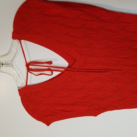 Bamboo Traders Orange Knit Sweater Blouse Women's Size S - Picture 6 of 7